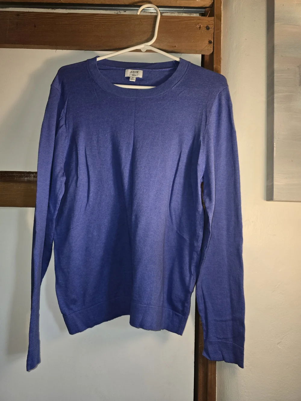J. Crew Royal Blue Cotton Crewneck Sweater